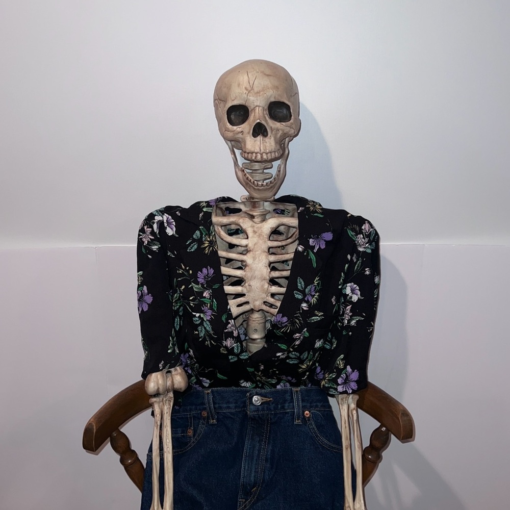 Cropped Floral Button Down